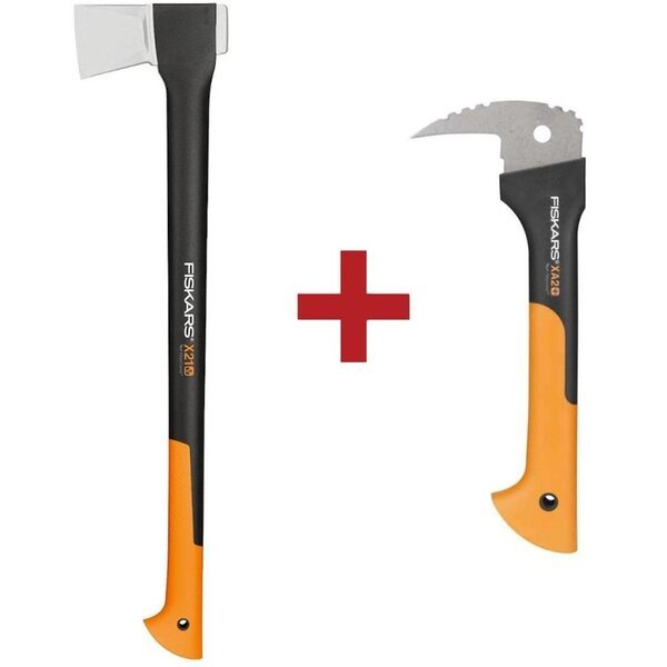 

Топор-колун Fiskars L Х21 и багор малый WoodXpert XA2 (промо набор)