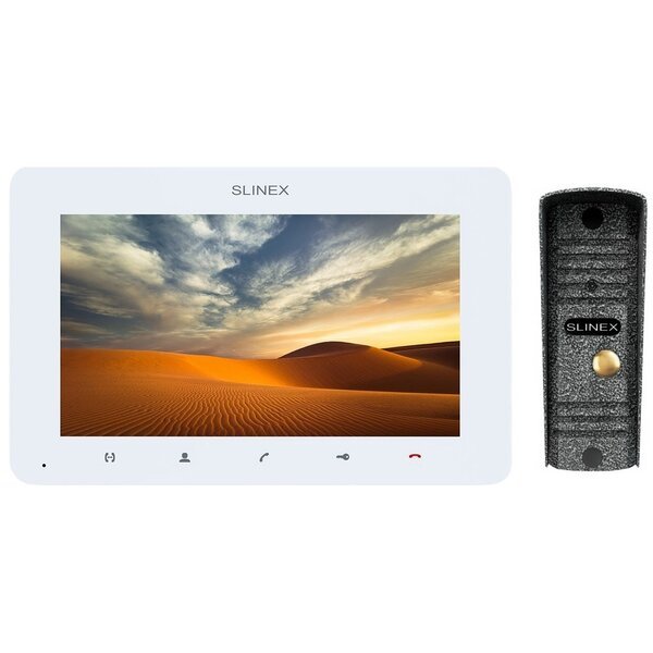 

Комплект видеодомофона Slinex SM-07MHD White + Вызывная панель Slinex ML-16HD Antique