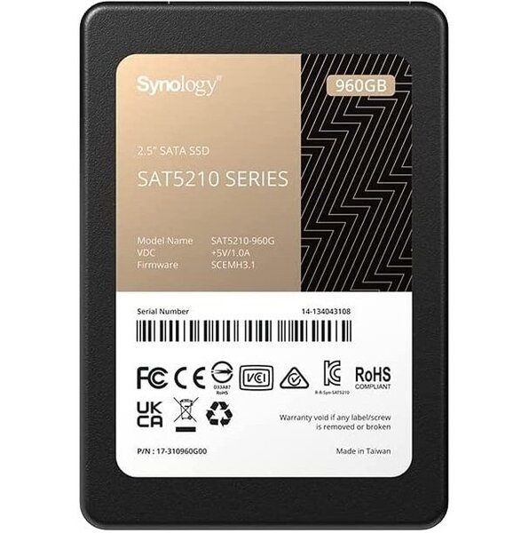 

SSD накопитель Synology SATA 2.5" 960GB (SAT5210-960G)