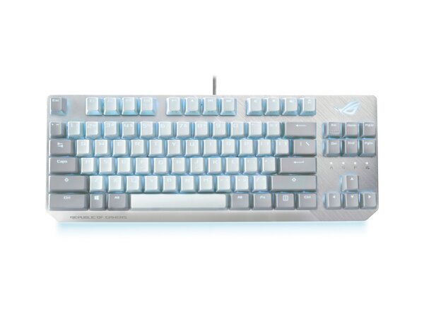 

Игровая клавиатура ASUS ROG Strix Scope NX TKL Moonlight White USB (90MP02B6-BKRA00)