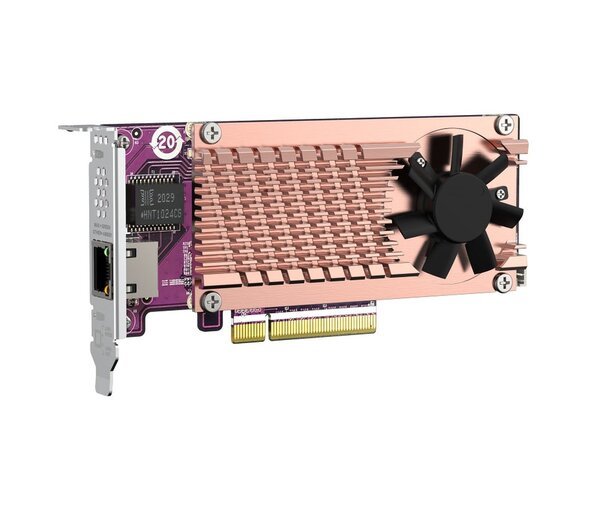 

Адаптер QNAP SSD Dual PCIe NVMe M.2 2280 + BASET 10GbE (QM2-2P10G1TB)