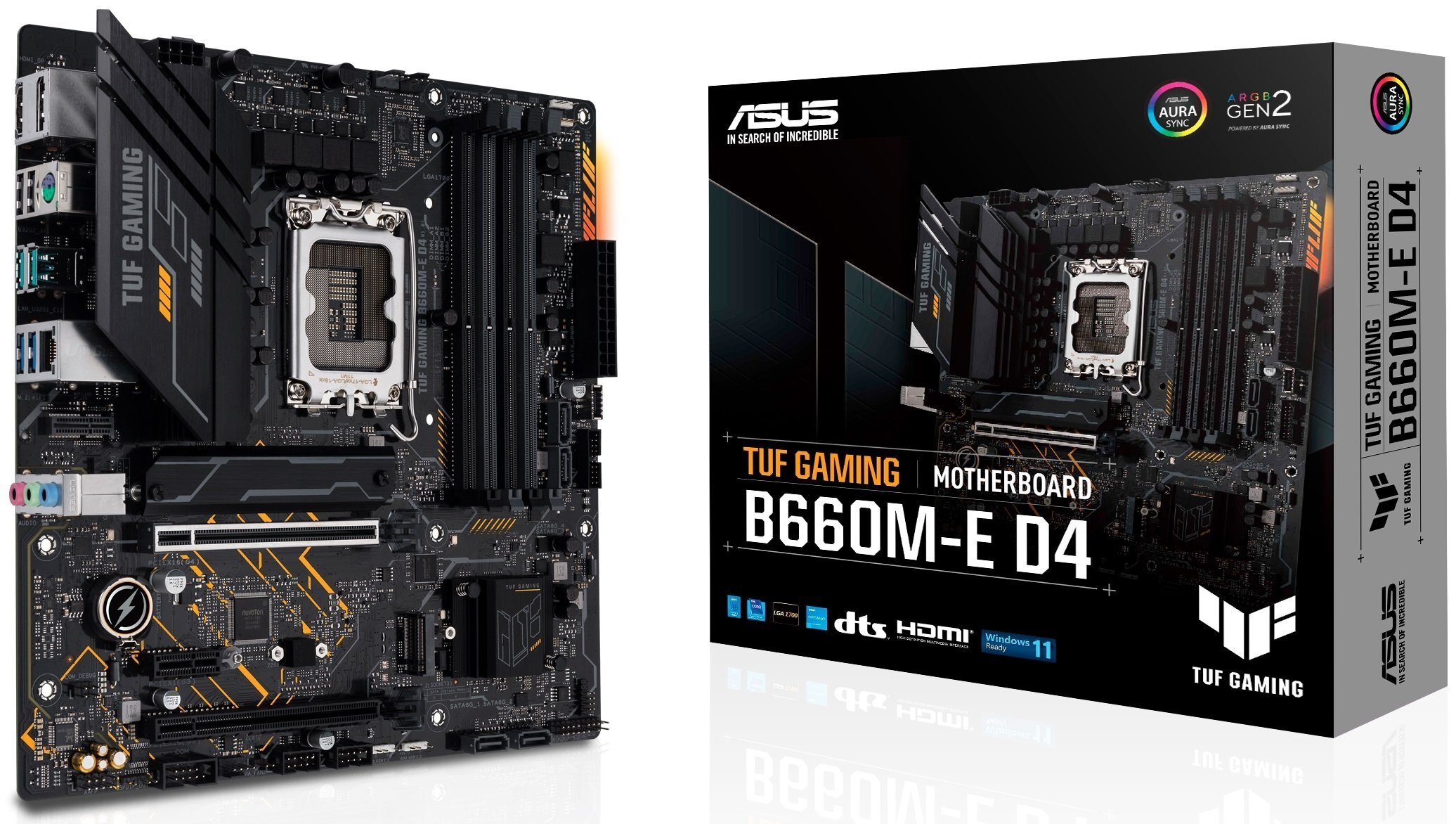 

Материнcкая плата ASUS TUF GAMING B660M-E D4 (TUF_GAMING_B660M-E_D4)