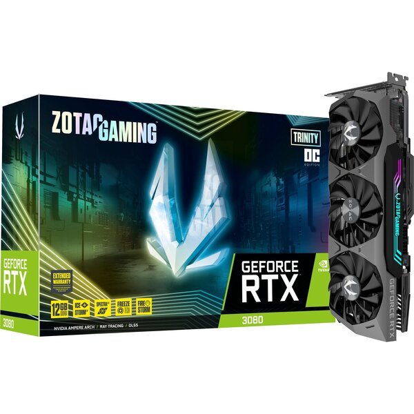 

Видеокарта ZOTAC GeForce RTX 3080 12GB GDDR6X GAMING Trinity OC LHR (ZT-A30820J-10PLHR)