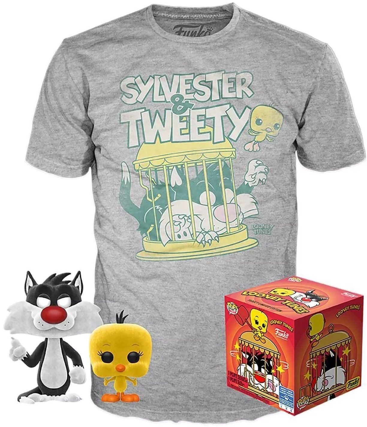 

Набор Фигурка+Футболка Funko POP and Tee: Looney Tunes: Sylvester & Tweety (XL)