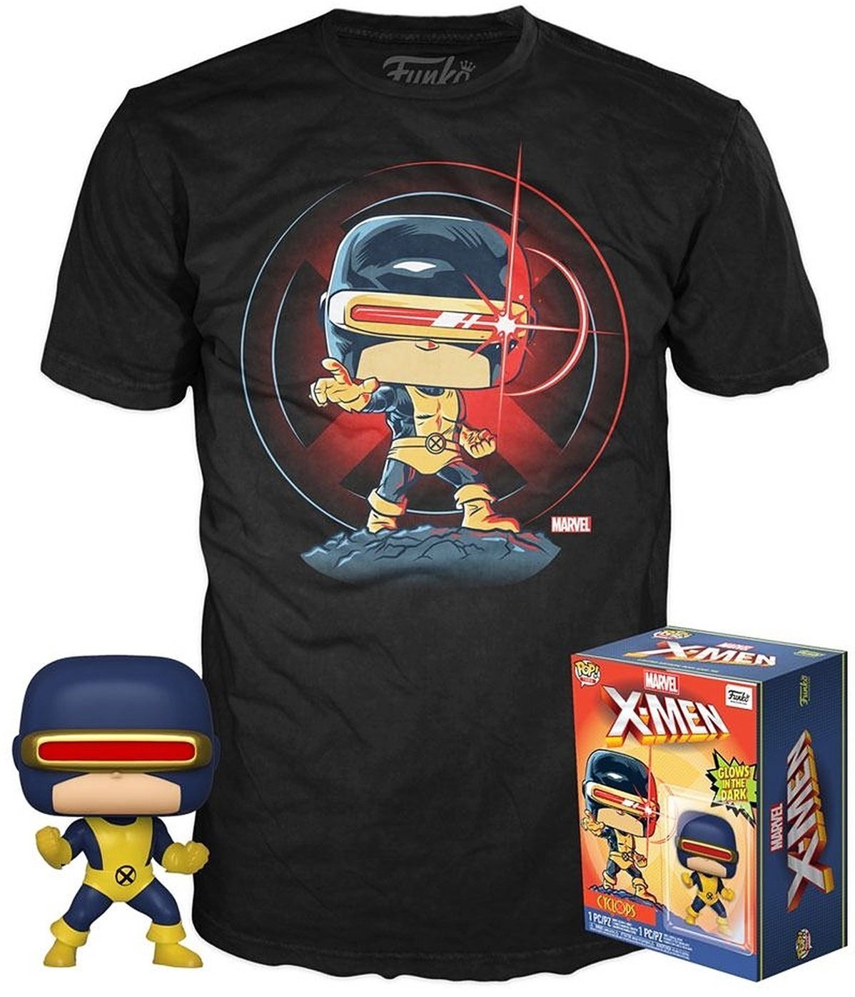 

Набор Фигурка+Футболка Funko POP and Tee: Marvel 80th: First Appearance: Cyclops (XL)