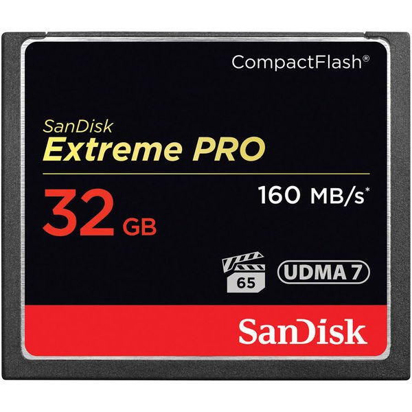 

Карта памяти SANDISK CF 32GB Extreme Pro R160/W150 MB/s (SDCFXPS-032G-X46)