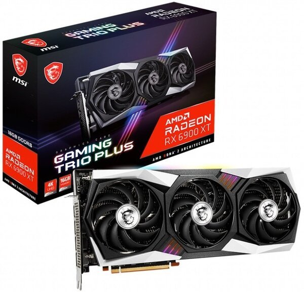 

Видеокарта MSI Radeon RX 6900 XT 16GB DDR6 GAMING TRIO PLUS (RX6900XTGAM_TRIO_PLUS_16)