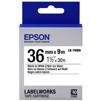 Картридж зі стрічкою Epson LK7WBN принтерів LW-300/400/400VP/700 Black/White 36mm/9m (C53S657006)