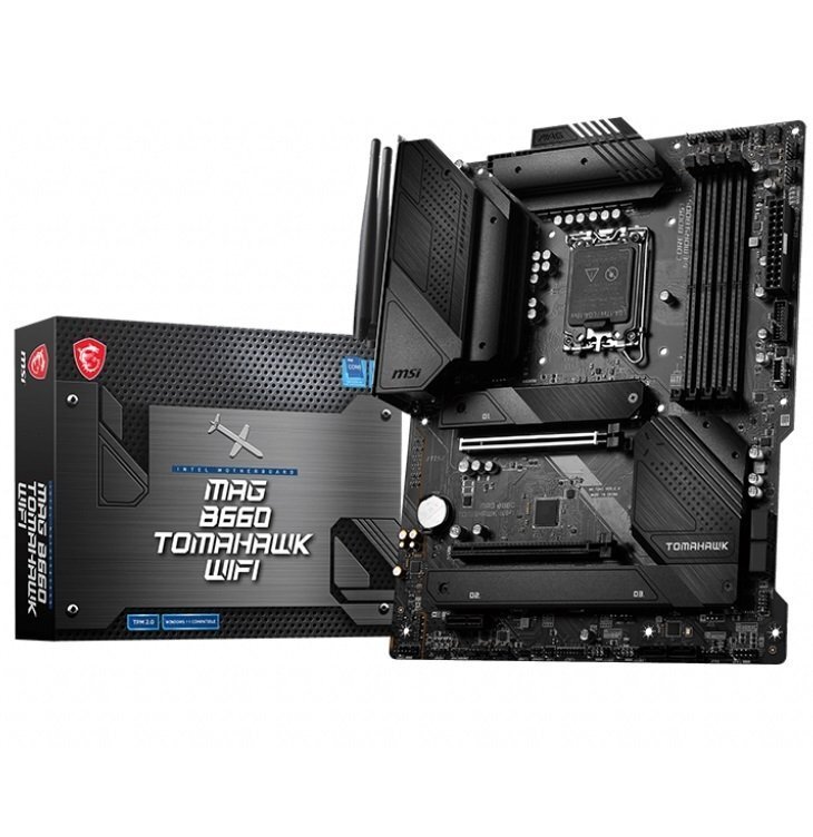 

Материнcкая плата MSI B660 TOMAHAWK WIFI s1700 B660 4xDDR5 M.2 HDMI-DP ATX (B660_TOMAHAWK_WIFI)