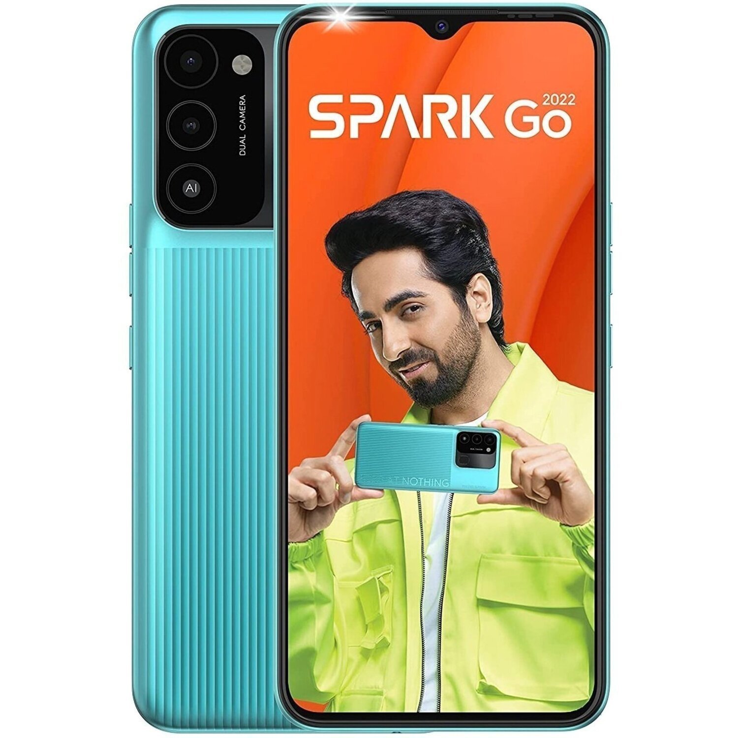 Смартфон TECNO Spark Go 2022 (KG5m) 2/32Gb NFC Dual SIM Turquoise Cyan фото 