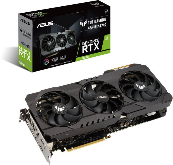 

Видеокарта ASUS GeForce RTX3080 10GB GDDR6X TUF GAMING V2 LHR (TUF-RTX3080-10G-V2-GAM)