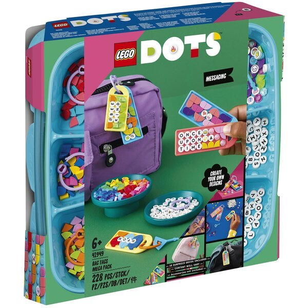 

Конструктор LEGO DOTS Большой набор бирок для сумок: надписи 41949