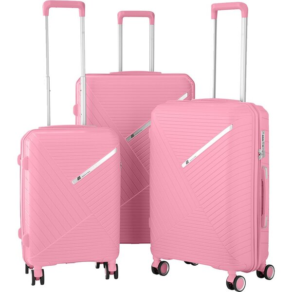 Акция на Набор чемоданов 2E SIGMA (L+M+S), розовый (2E-SPPS-SET3-PK) от MOYO