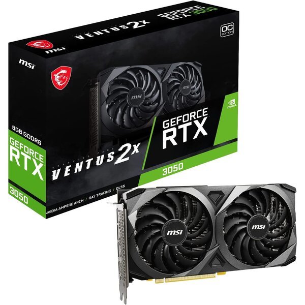 

Видеокарта MSI GeForce RTX3050 8GB GDDR6 VENTUS 2X LHR (RTX_3050_VENTUS_2X_8G)