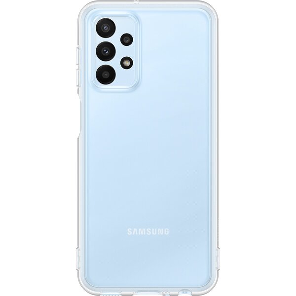 Акція на Чехол Samsung для Galaxy A23 Soft Clear Cover Transparent (EF-QA235TTEGRU) від MOYO