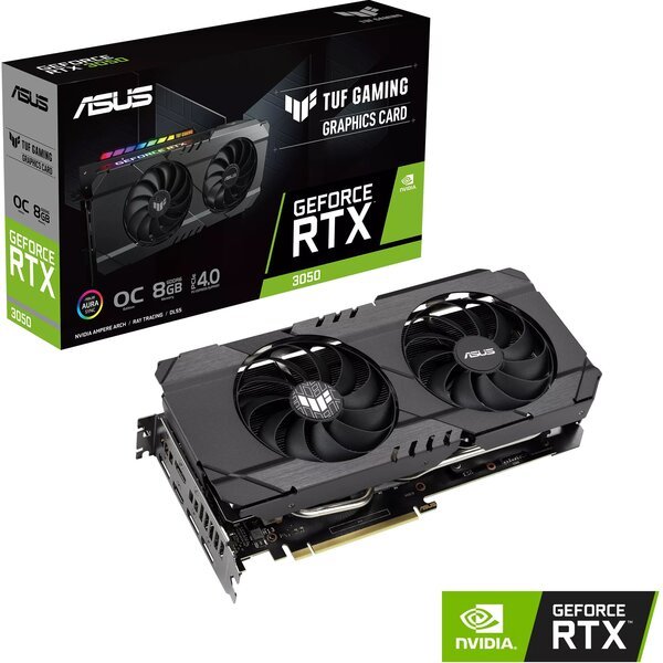 

Видеокарта ASUS GeForce RTX3050 8GB GDDR6 TUF OC