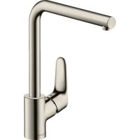 Змішувач Hansgrohe Focus для кухонної мийки, 280мм, 1-струменевий, з L-подібним поворотним виливом, сталь (31817800)