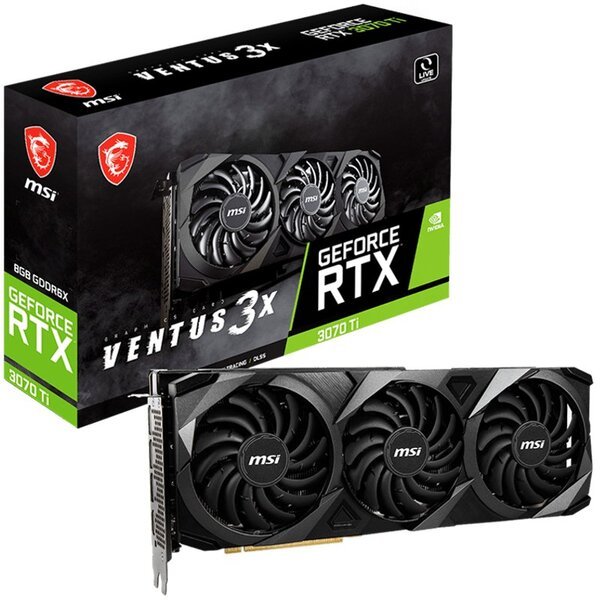 

Видеокарта MSI GeForce RTX3070 Ti 8GB GDDR6 VENTUS 3X