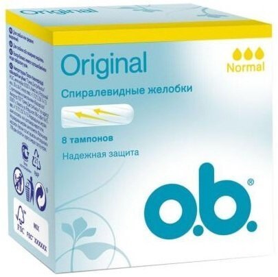 

Тампоны o.b. Original Normal 8 шт.