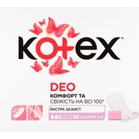Гигиенические прокладки Kotex ежедневные Normal Plus Deo 56 шт.