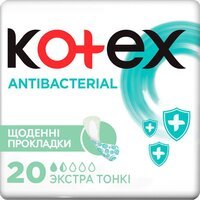 Прокладки гигиенические Kotex ежедневные Antibac Extra Thin 20x12