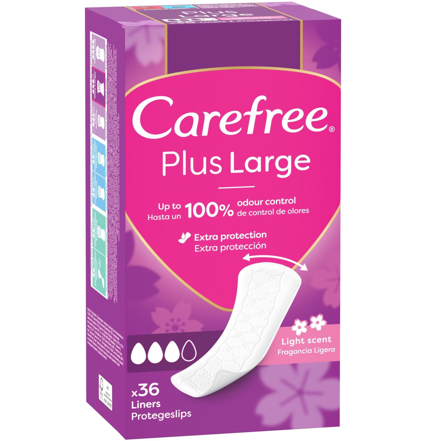 Прокладки гигиенические ежедневные Carefree Плюс Лардж – купить в Киеве ...