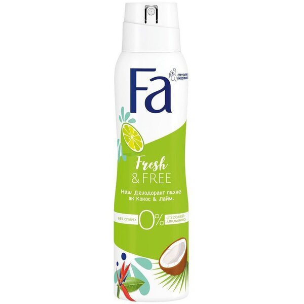 

Дезодорант аэрозоль FA Coconut&Lime 150мл