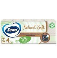 Носовые платочки Zewa Natural Soft 9*10 шт.