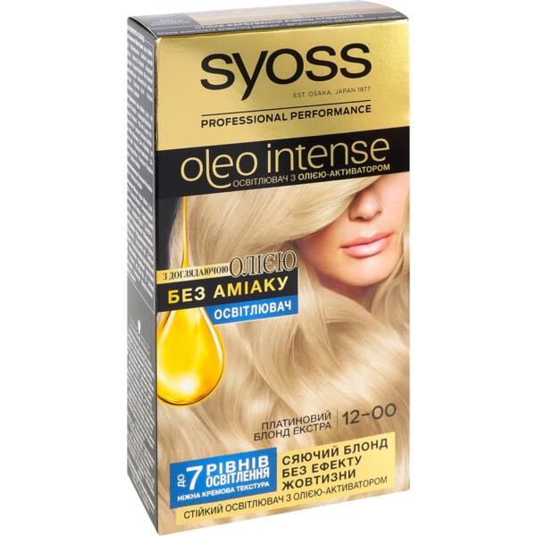 Устойчивая крем-краска SYOSS Oleo Intense 12-00 Серебристый Блонд 115мл ...