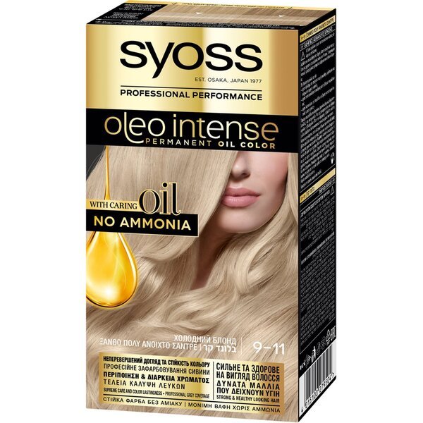

Устойчивая крем-краска SYOSS Oleo Intense 9-11 Холодный Блонд