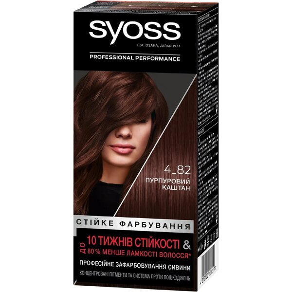 

Устойчивая крем-краска SYOSS 4--82 Пурпурный Каштан