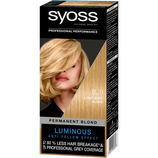 Устойчивая крем-краска SYOSS 8-11 Пепельный Блонд – купить в Киеве ...