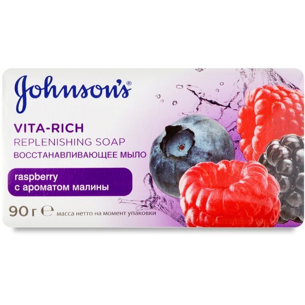 

Мыло туалетное Johnson's Body Care Vita Rich С экстрактом малины 90г (3574661642734)