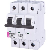 Автоматичний вимикач ETI, ETIMAT 10 3p C 63А (6 kA) (2135722)