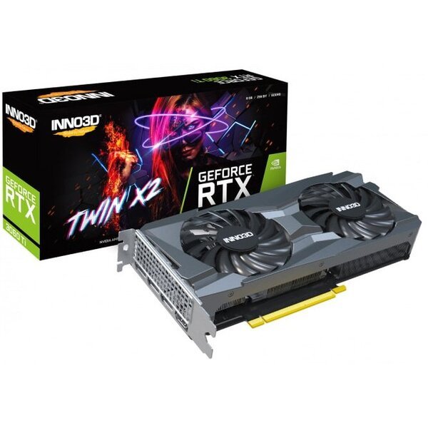 

Видеокарта INNO3D GeForce RTX3060 Ti 8Gb GDDR6 Twin X2 LHR (N306T2-08D6-119032DH)