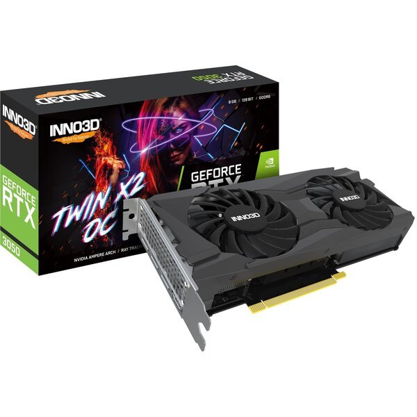 

Видеокарта INNO3D GeForce RTX3050 8Gb GDDR6 Twin X2 OC (N30502-08D6X-11902130)