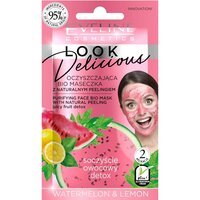 Eveline Cosmetics Очищающая bio маска для лица с натуральным скрабом watermelon & lemon серии look delicious, 10мл