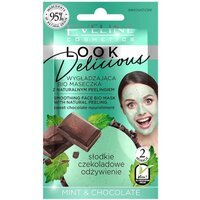Eveline Cosmetics Разглаживающая bio маска для лица с натуральным скрабом mint & chocolate серии look delicious, 10мл