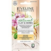 Eveline Cosmetics Розгладжувальна bioмаска-пілінг з детокс-ефектом біла глина серії natural clay & herbs, 8 мл