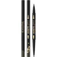 Eveline Cosmetics Двосторонній водостійкий олівець-підводка для очей 2в1 &ndash; ultra black серії variete 2in1