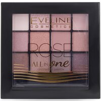 Eveline Cosmetics Тени для век all in one: набор 2-rose палитра 12 штук