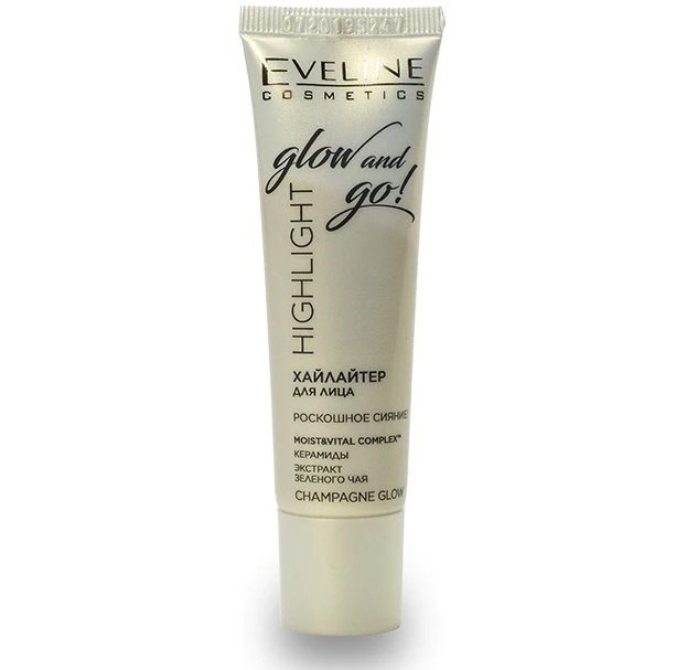 Eveline Cosmetics Хайлайтер для обличчя – champagne glow серії highlight glow and go! 20млфото