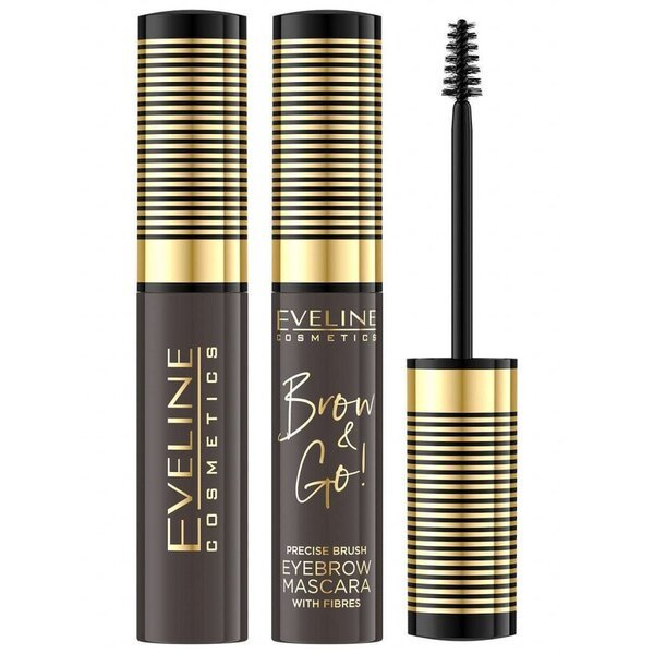 

Eveline Cosmetics Стойкая тушь для бровей с микрофиброй: 03 soft brown серии brow&go! 6 мл