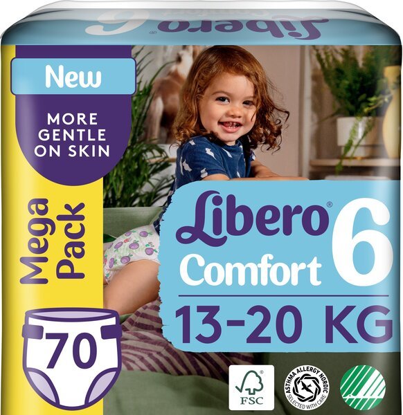 

Подгузник детский Libero Comfort 6 70шт