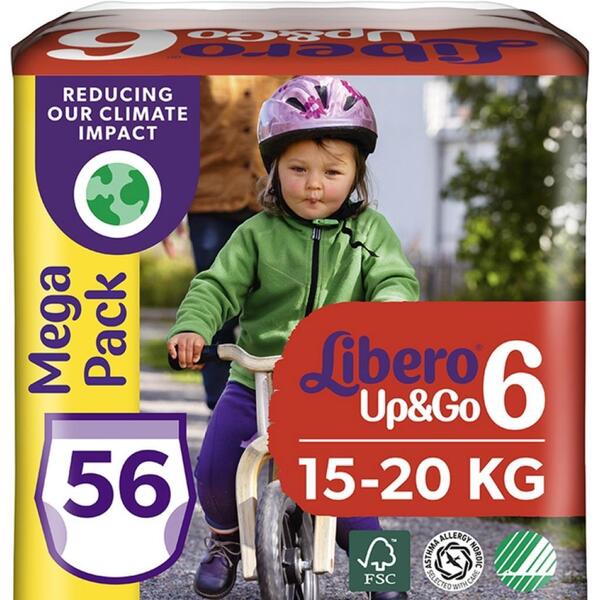 

Подгузник детский Libero Up&Go 6 56шт