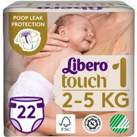 Подгузник детский Libero Touch 1 22шт