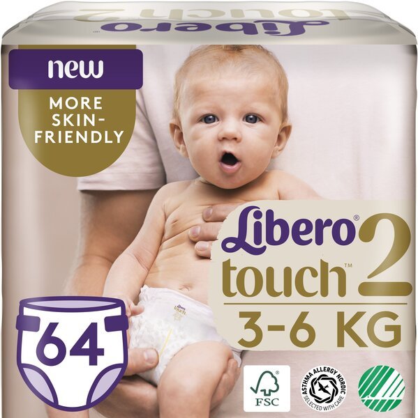 

Подгузник детский Libero Touch 2 64шт