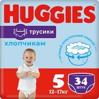 Трусики-підгузки Huggies Pants 5 Jumbo 12-17 кг для хлопчиків 34 шт