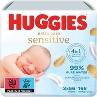 Серветки вологі Huggies Pure Extra Care 2+1 (3 х 56 шт)
