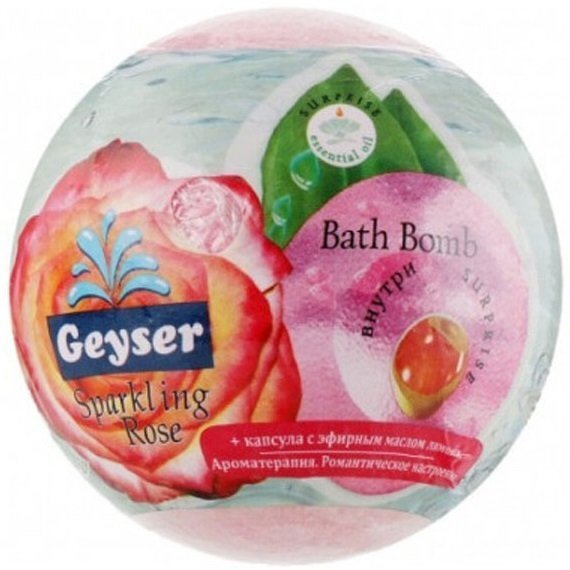 

Geyser Бомба для ванн Sparkling Rose с кап., эфир масла 140 г (8 шт)